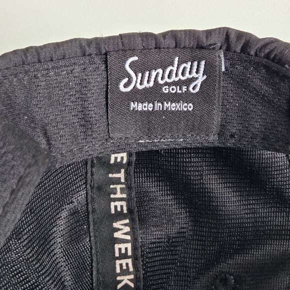 Sunday Golf Crushable‎ Golf Adjustable Black Hat “Fore The Weekend” Rope - Picture 8 of 9